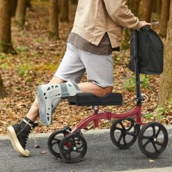 Foldable Knee Walker with Storage Bag