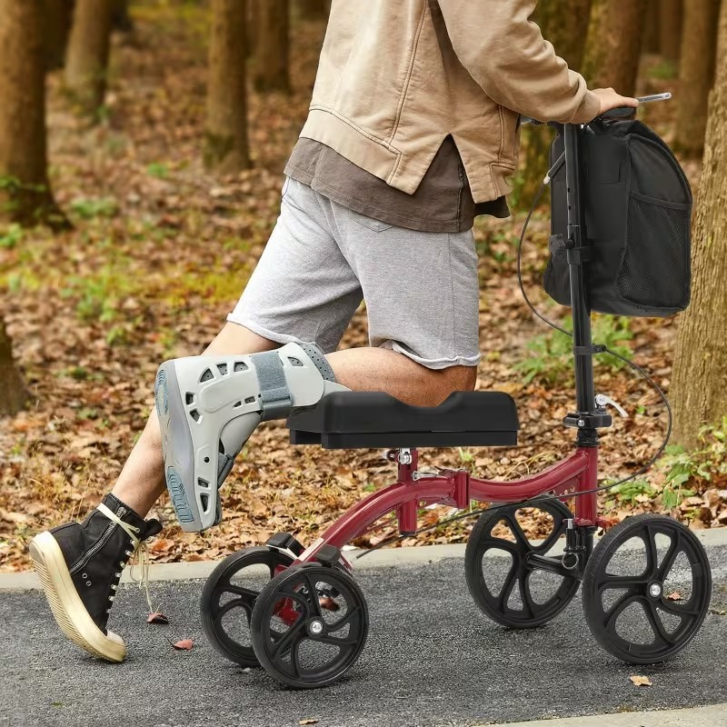 Foldable Knee Walker with Storage Bag